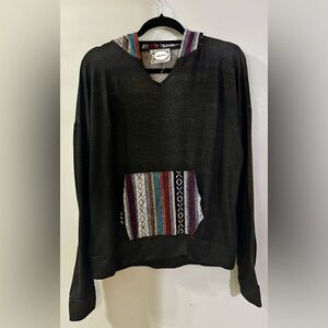 Skonhet black boho hoodie size XL